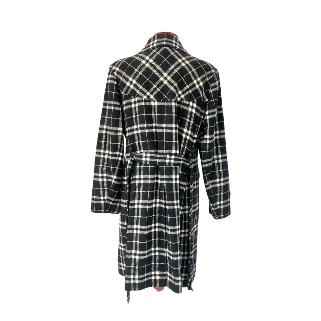 Marks & Spencer Black & White Checked Winter Coat | Pre Loved |