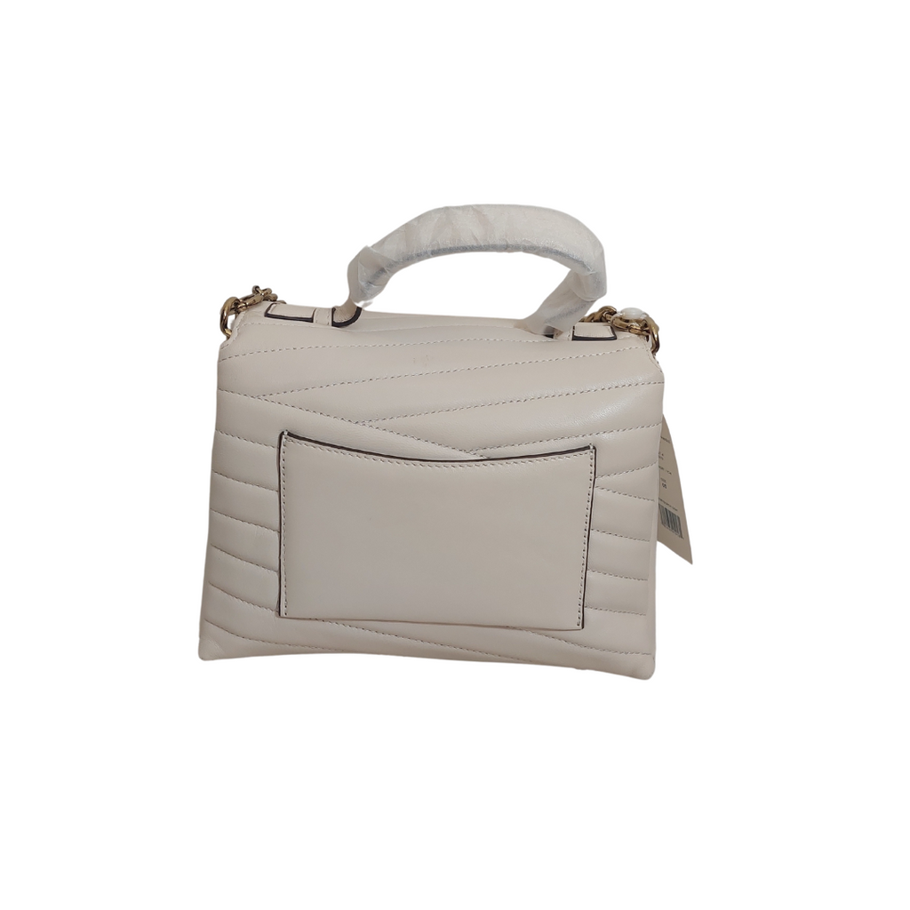 Tory Burch Ivory KIRA Chevron Top-Handle Satchel Bag | Brand New |