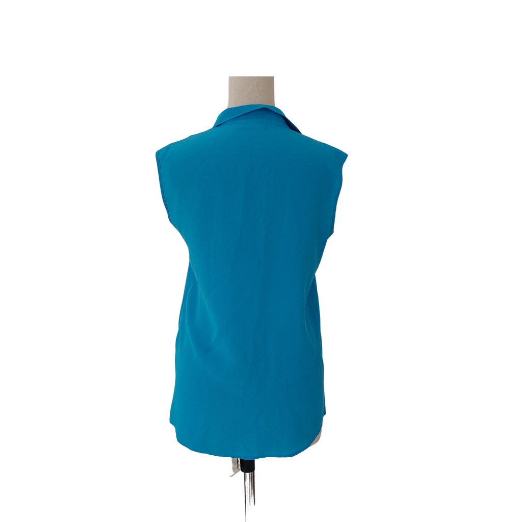 Network Blue Sleeveless Collared Shirt | Like New |