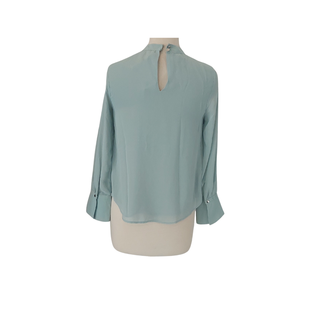 H&M Sea Green Pleated Top | Brand New |