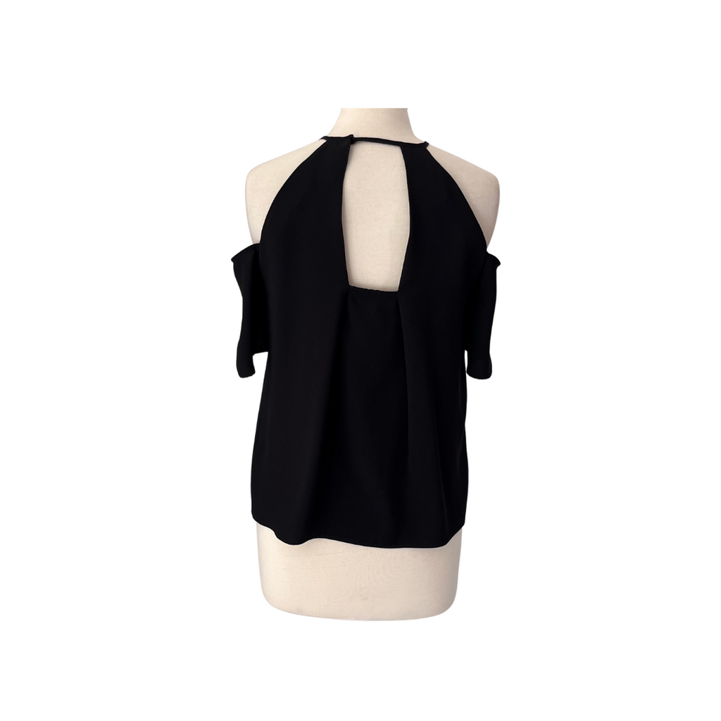 Whistles Black Cold-Shoulder Top | Gently Used |