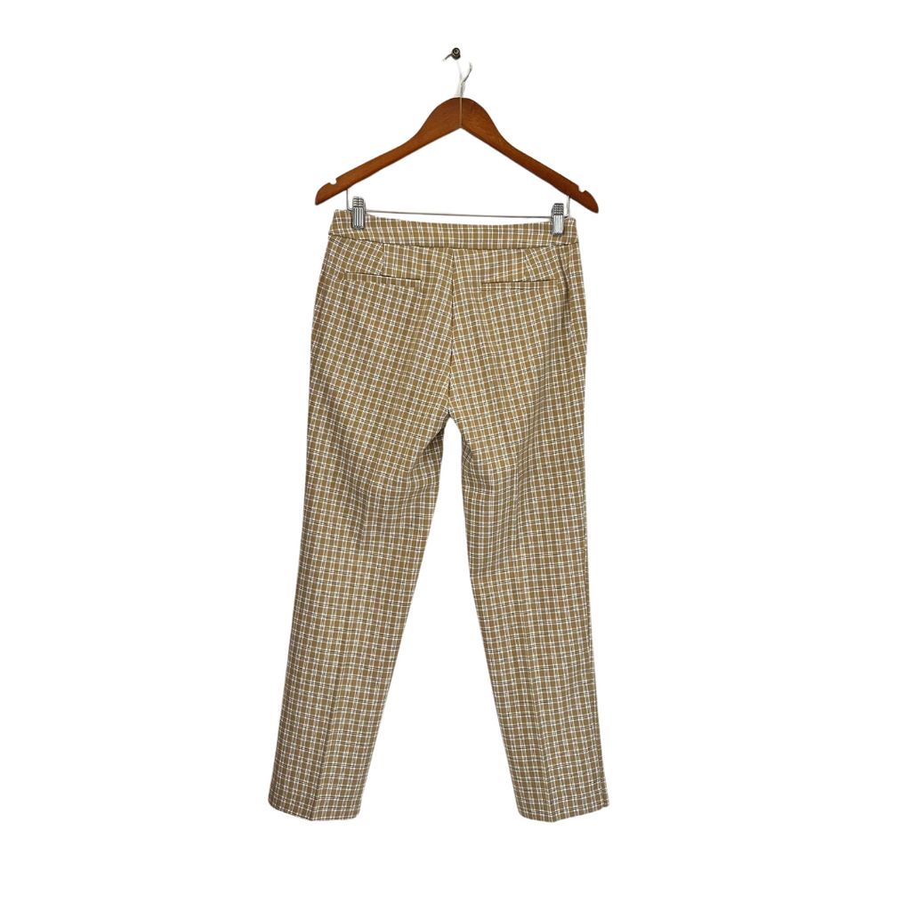 Mango Light Brown Checked Formal Pants | Like New |