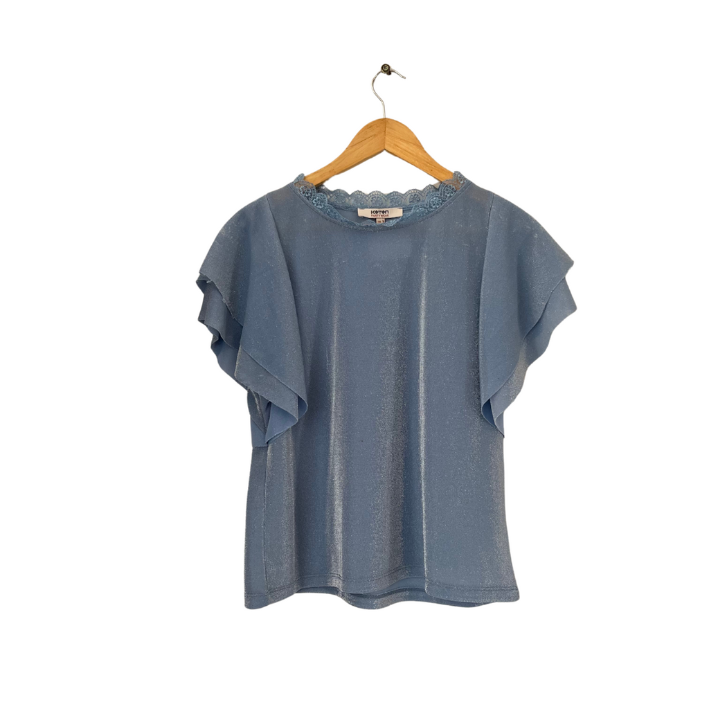 KOTON Light Blue Glittery Top | Pre Loved |