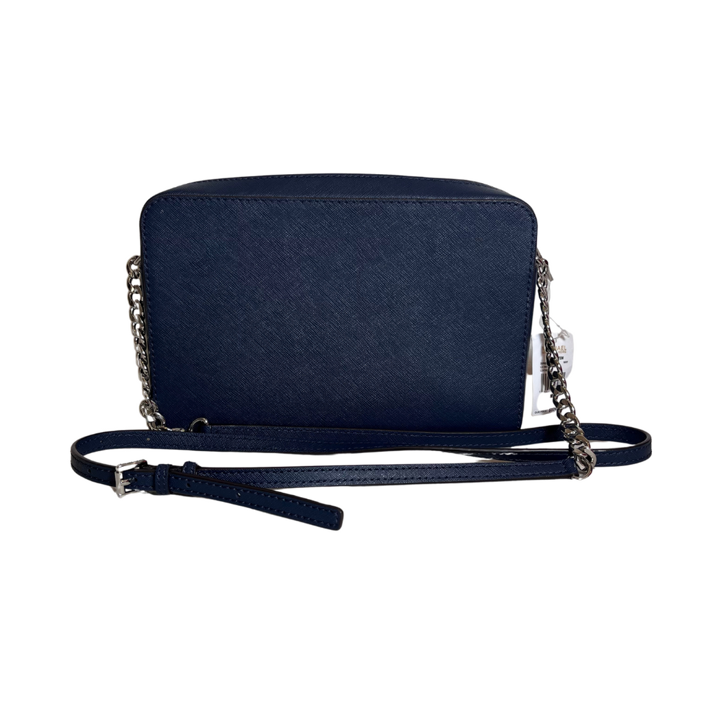 Michael Kors Navy Leather Jet Set Item Large Crossbody Bag | Brand New |