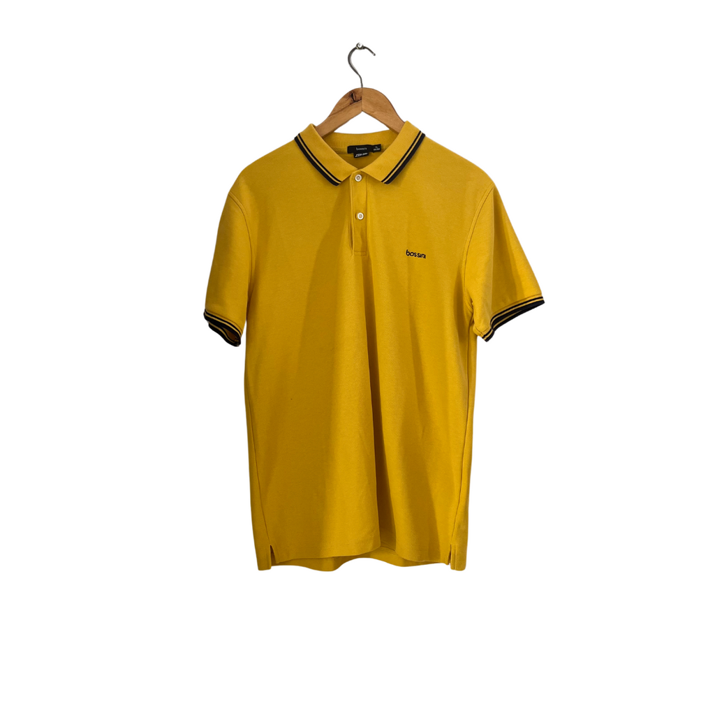 Bossini Men's Yellow Polo Shirt | Pre Loved |