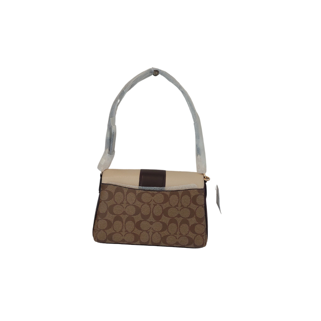 Coach Multicolour Leather Canvas Signature Grace Shoulder Bag | Brand New |