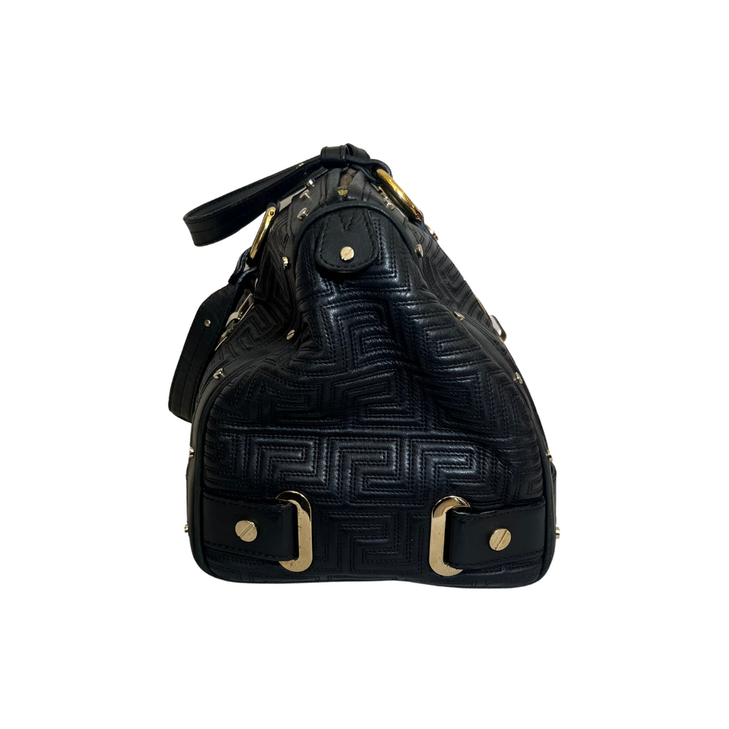 Versace Black Lambskin Leather 'Grab It' Tote | Pre Loved |