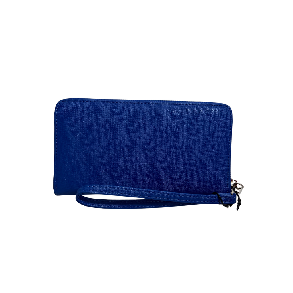 Steve Madden BZIPPY Blue Large Zip Around Wallet Wristlet | Brand New |