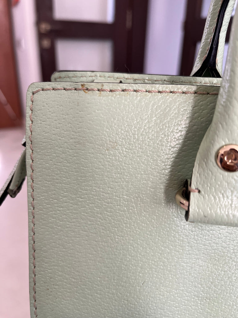 Kate Spade Mint Green Large Leather Satchel | Pre Loved |