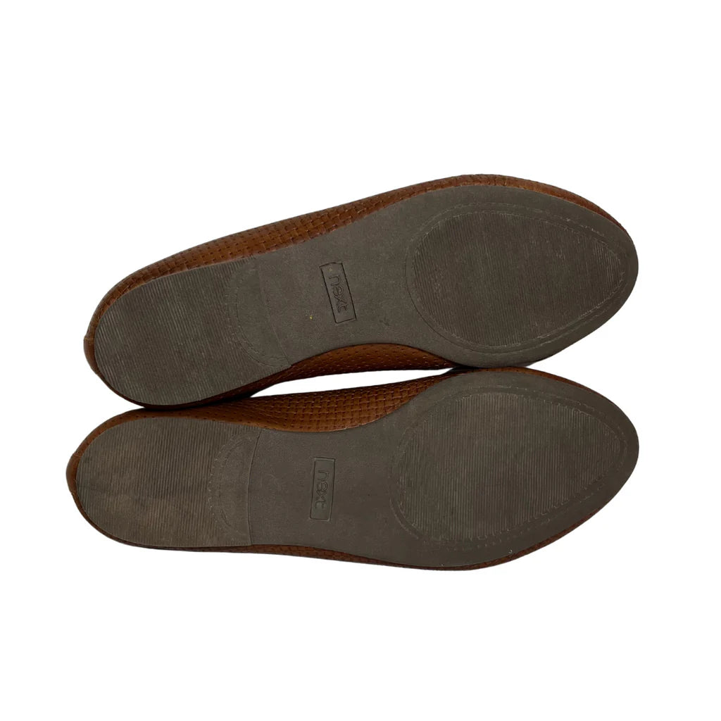 NEXT Tan Leatherette Forever Comfort Ballet Flats | Pre Loved |