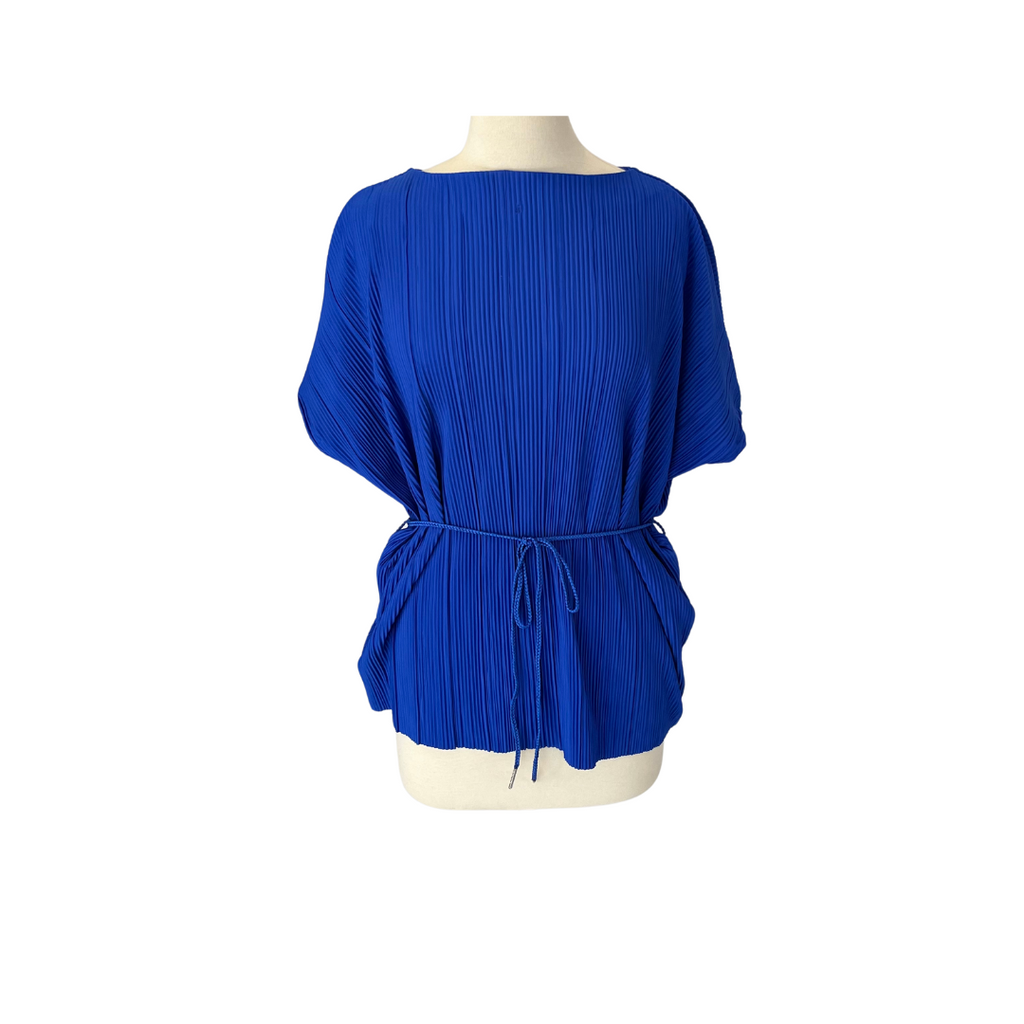 Khaadi Royal Blue Pleated Top  | Brand New |