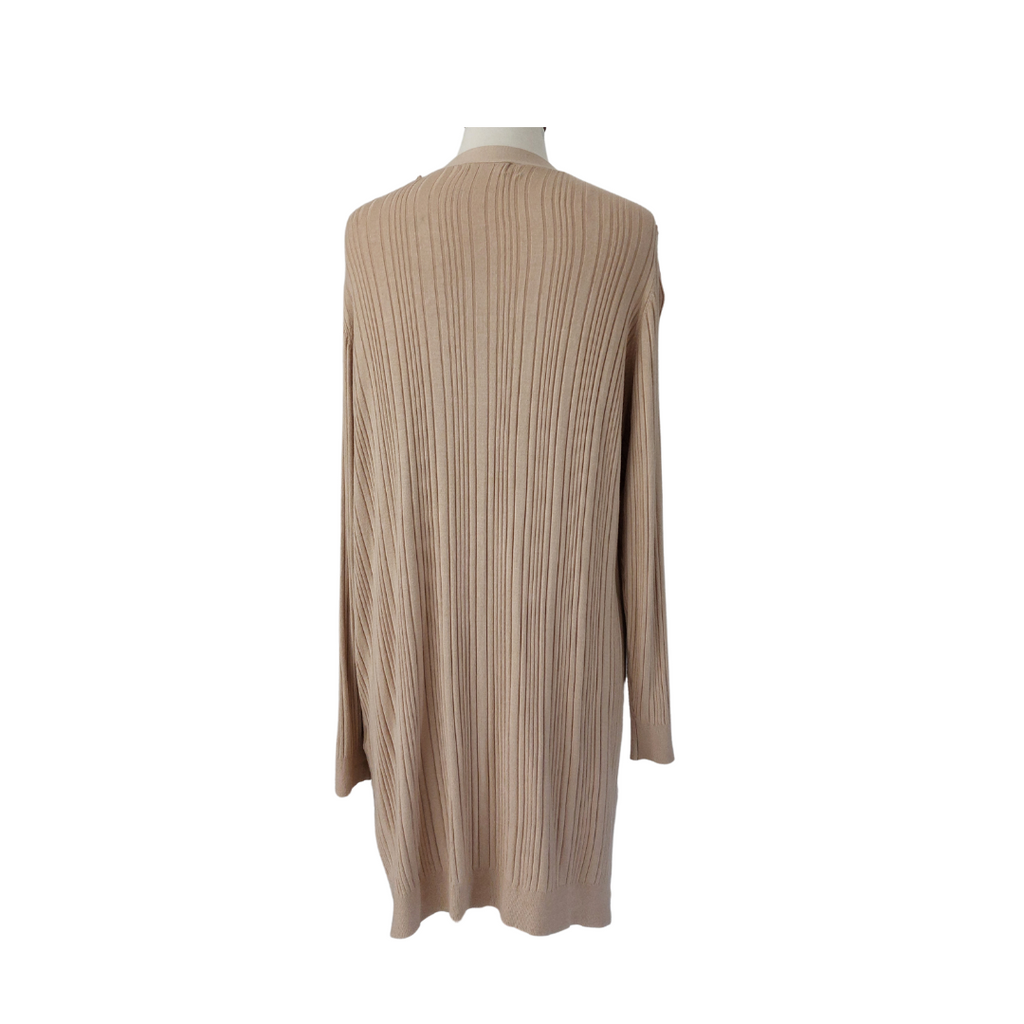 Primark Beige Ribbed Open Sweater | Gently Used |