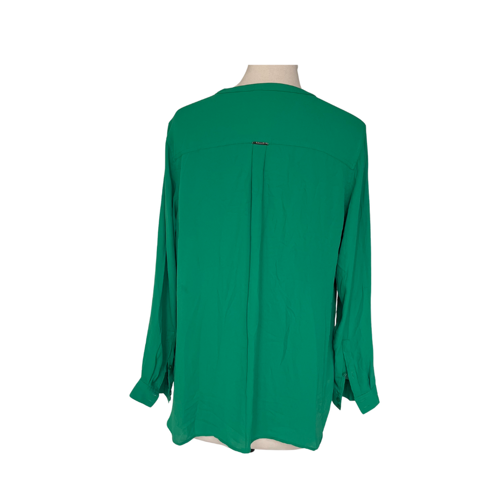 Autograph Green Button Down Top | Pre Loved |