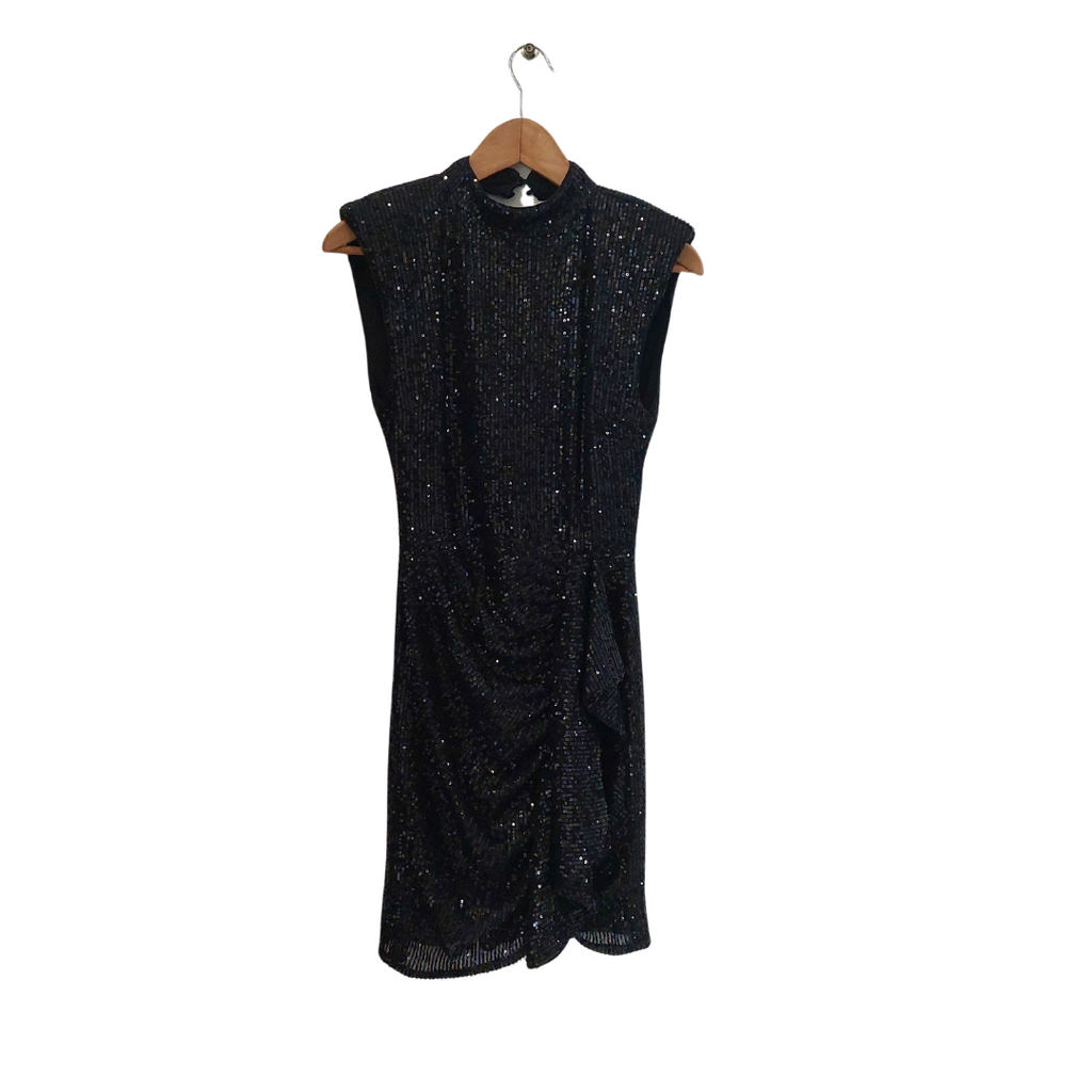 KOTON Black Sequins Sleeveless Midi Dress | Brand New |