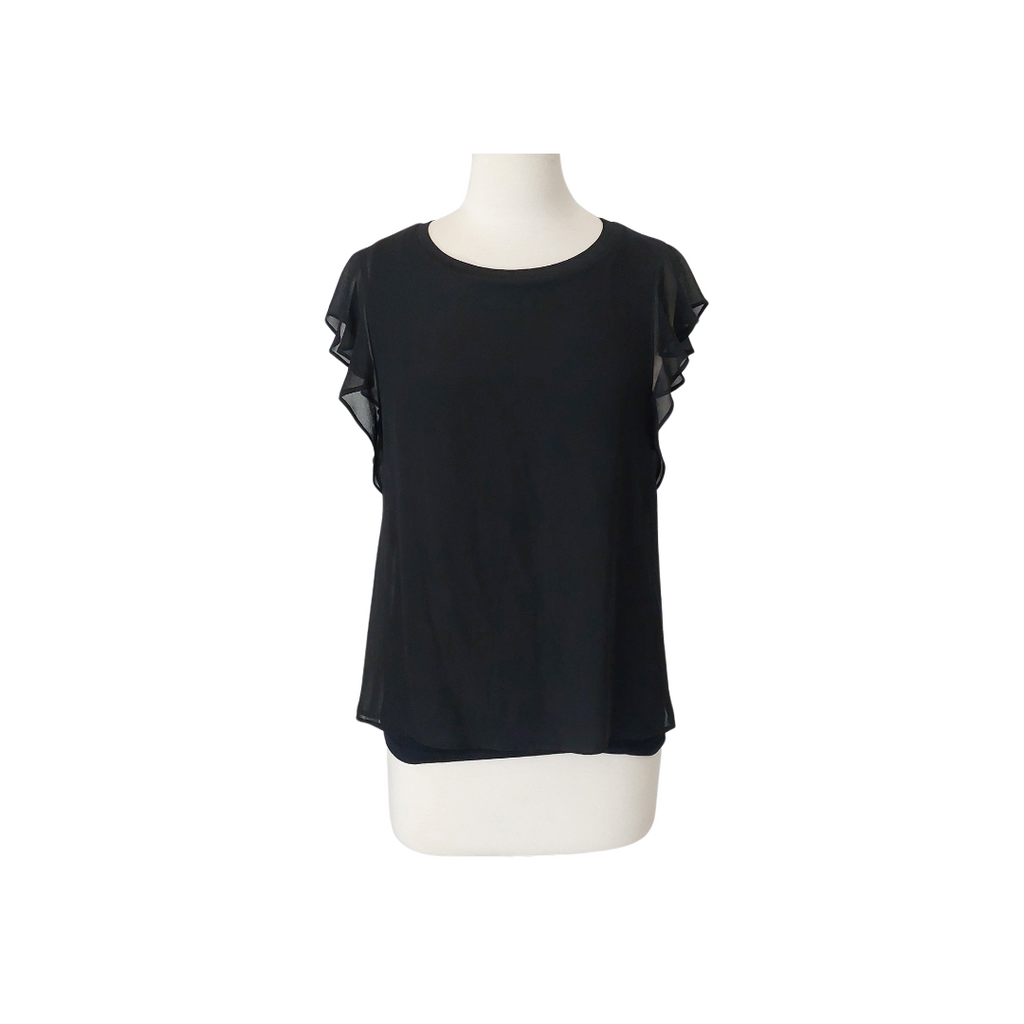 ZARA Black Cap-sleeves Top | Gently Used |