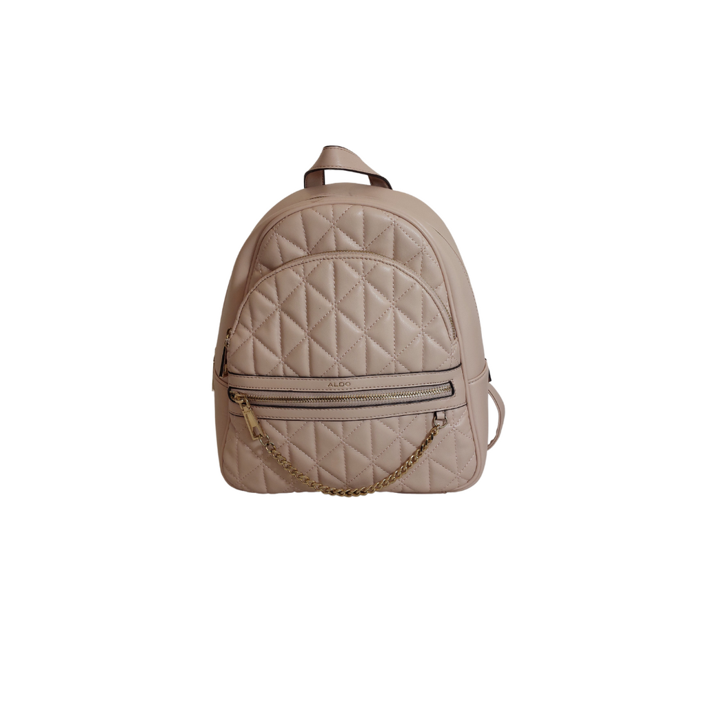 ALDO Pink Leatherette Quilted Backpack | Pre Loved |