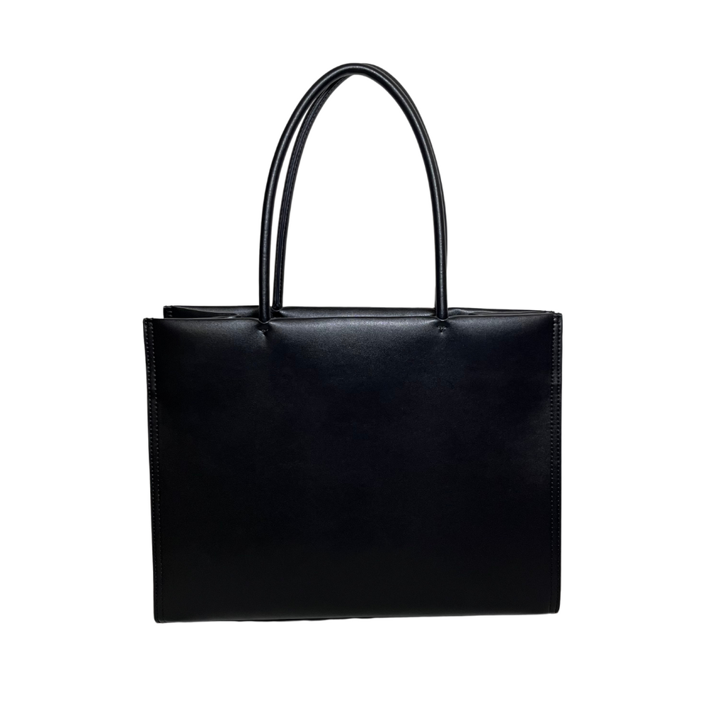 Tory Burch Black Leather Ella Bio Tote Bag | Gently Used |