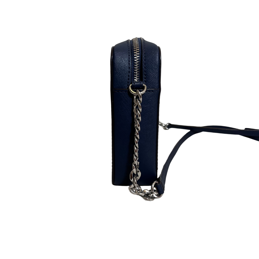 Michael Kors Navy Leather Jet Set Item Large Crossbody Bag | Brand New |