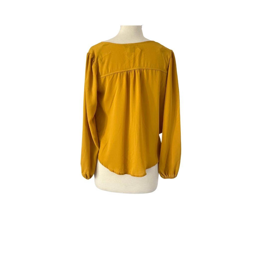 Forever 21 Mustard Cross-over Blouse | Like New |