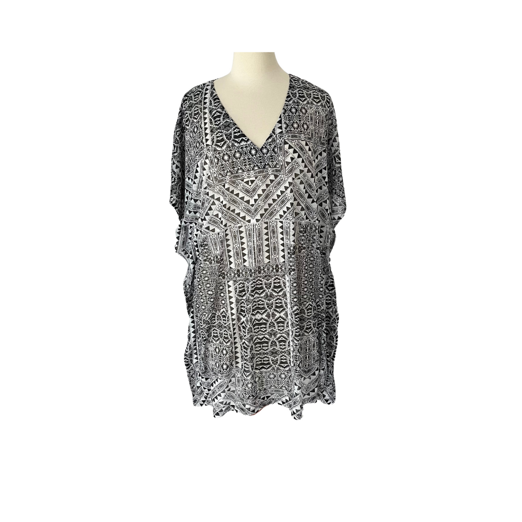 H&M Black & White Semi-sheer Top | Gently Used |