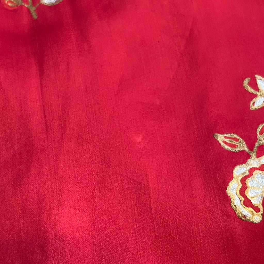 Annus Abrar Red Embroidered And Embellished Long Kurta | Pre Loved |