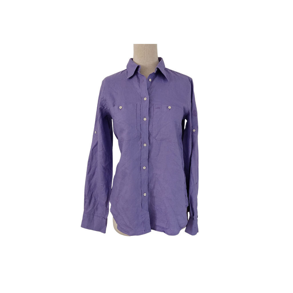 Lauren Ralph Lauren Purple Collared Shirt | Pre Loved | | Secret Stash