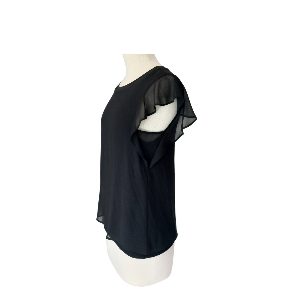 ZARA Black Cap-sleeves Top | Gently Used |