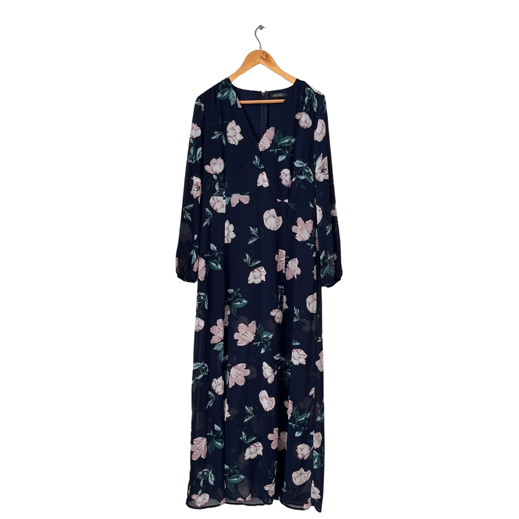 Dynamite Navy Floral Printed Maxi Dress | Gently Used |