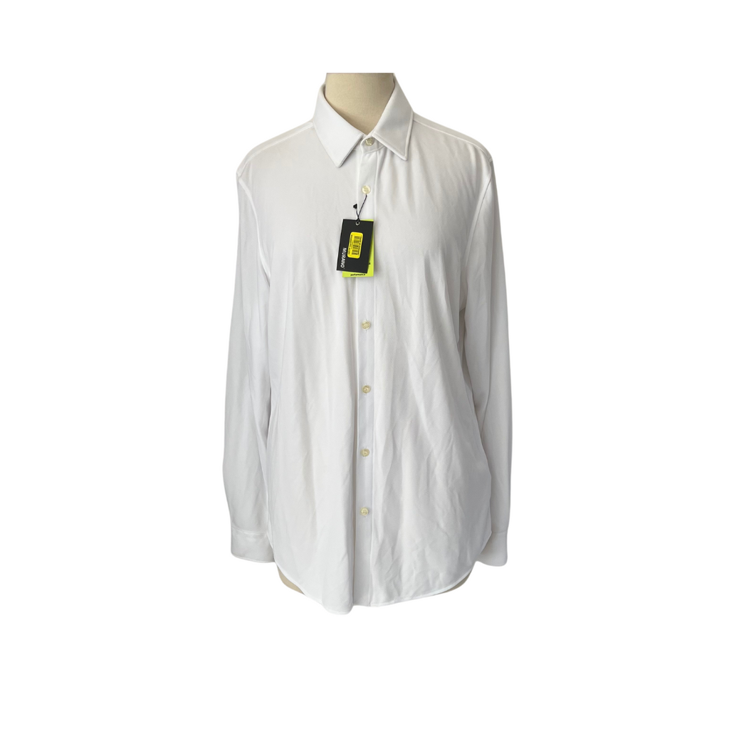 Murano Men's White Dri-fit Performance Collared Shirt | Brand New |