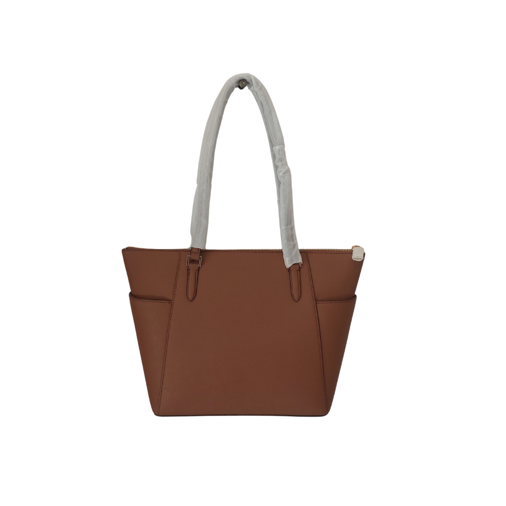 Michael Kors Tan Leather Top Zip Jet Set Tote | Brand New |