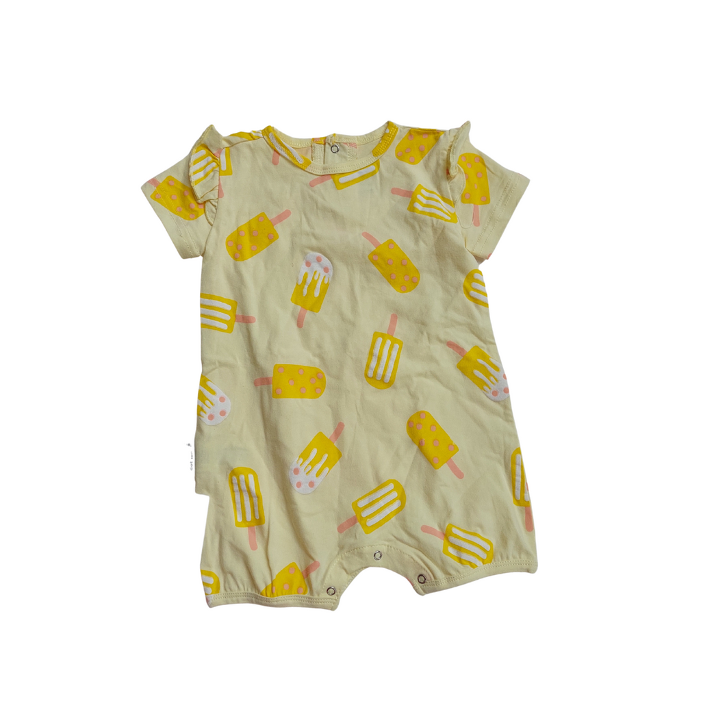 Dot Austrailia Yellow "Ice Cream" Printed Romper (12-18 Months) | Brand New |