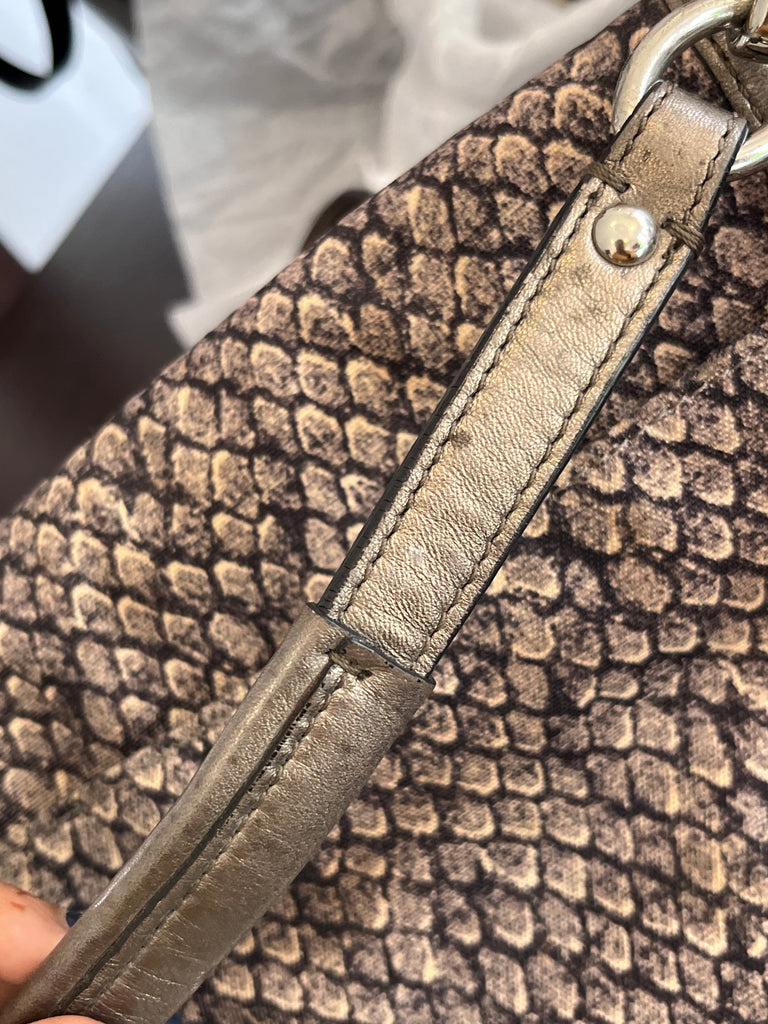 Coach Brown Taylor Snake Print Convertible Shoulder Bag | Pre Loved |