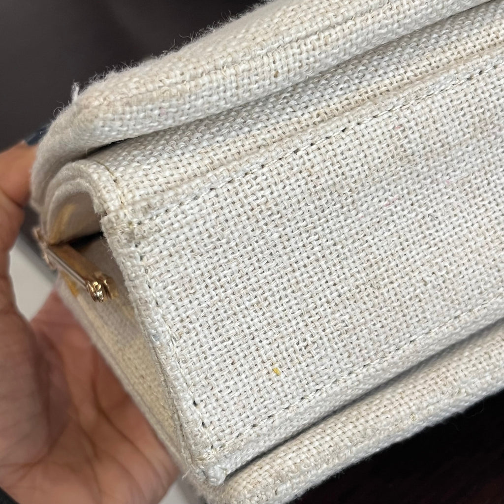 DUNE Cream Canvas  'DONNAO' Small Handbag | Gently Used |