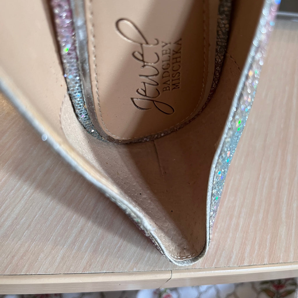 Jewel By Badgley Mischka Rainbow Glitter Royalty Pumps | Pre Loved |