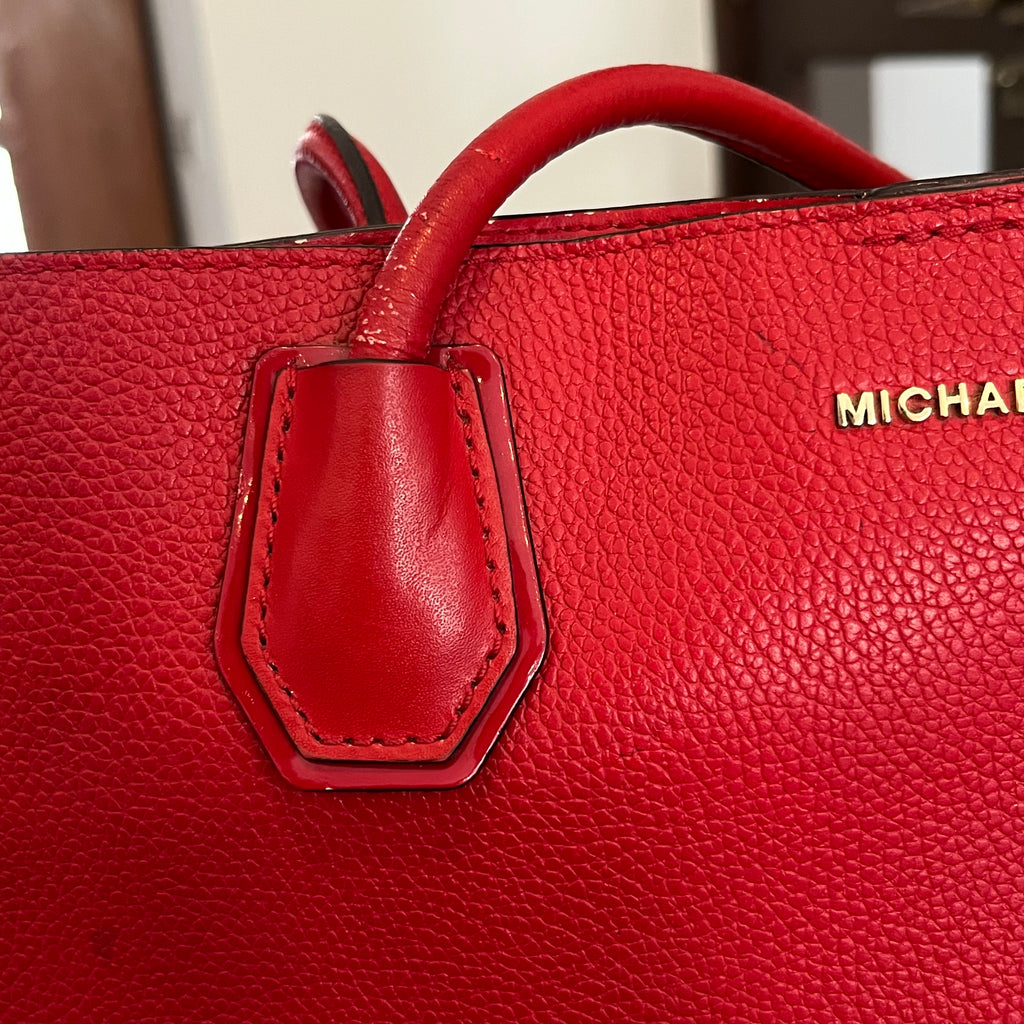 Michael Kors Red Leather Mercer Tote | Pre Loved |