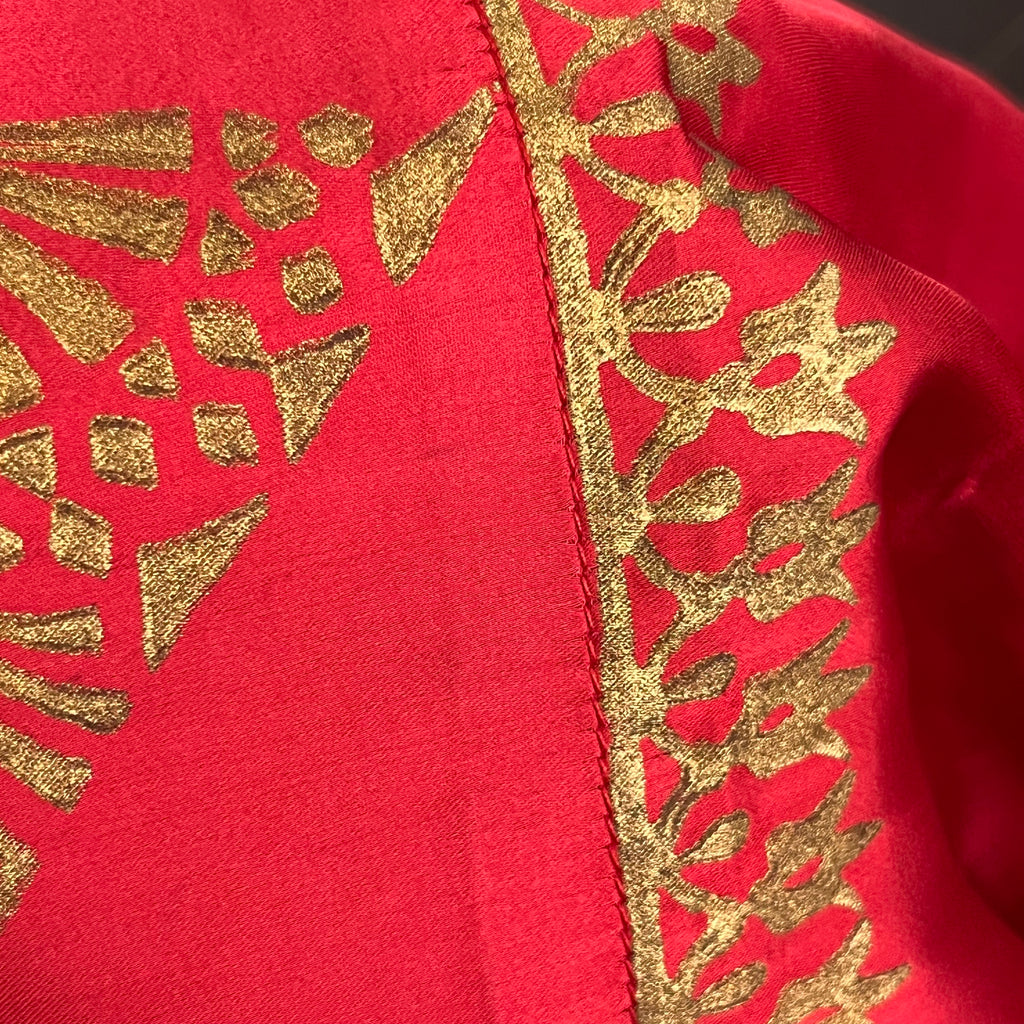 Annus Abrar Red Embroidered And Embellished Long Kurta | Pre Loved |