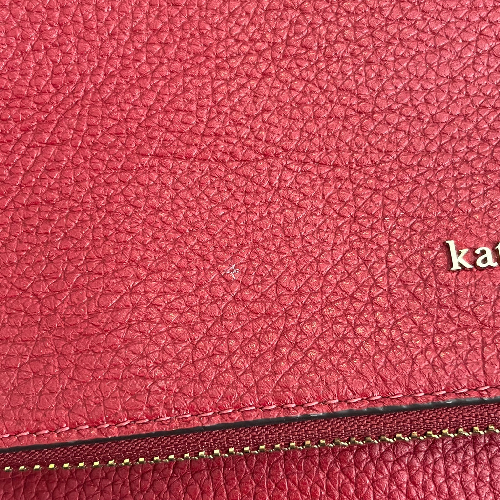 Kate Spade Red Leila Medium Flap Leather Shoulder Bag | Pre Loved |