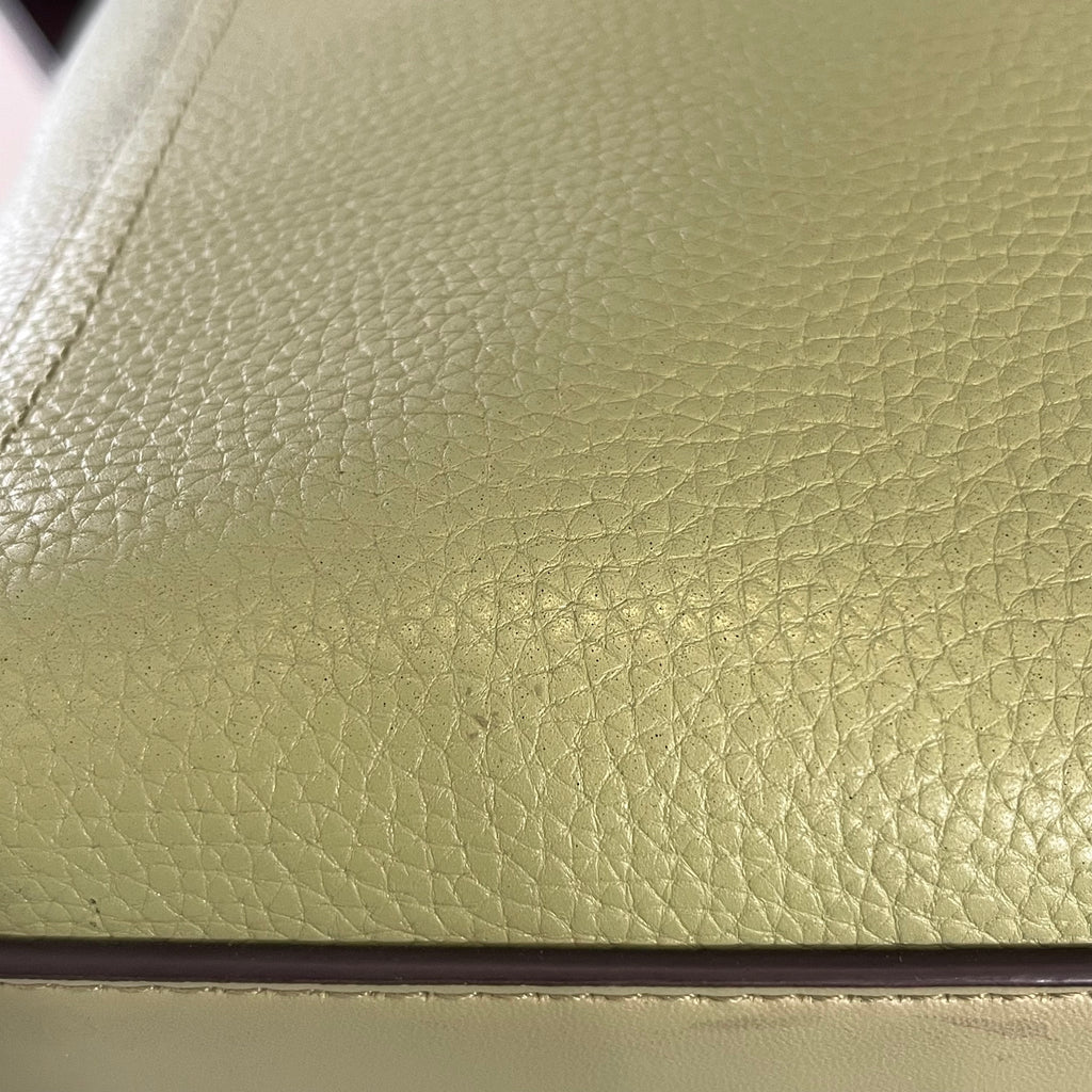 Michael Kors Green Leather Textured Tote Bag | Pre Loved |