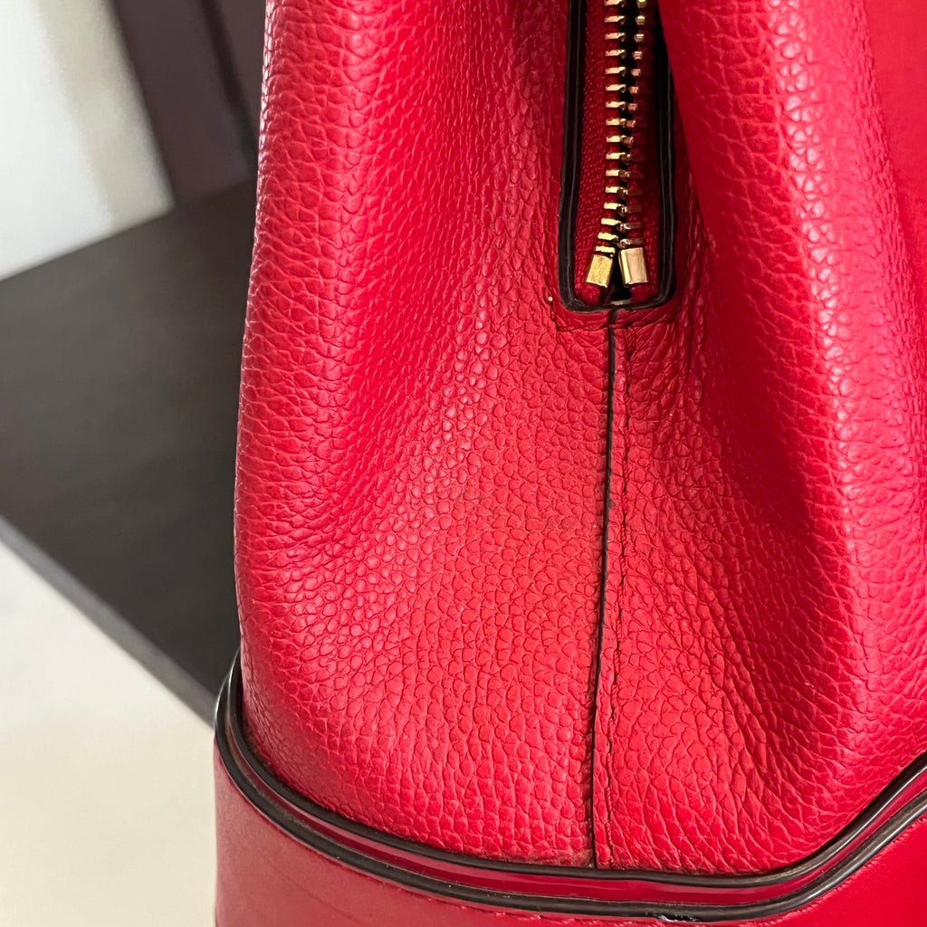 Michael Kors Red Leather Mercer Tote | Pre Loved |