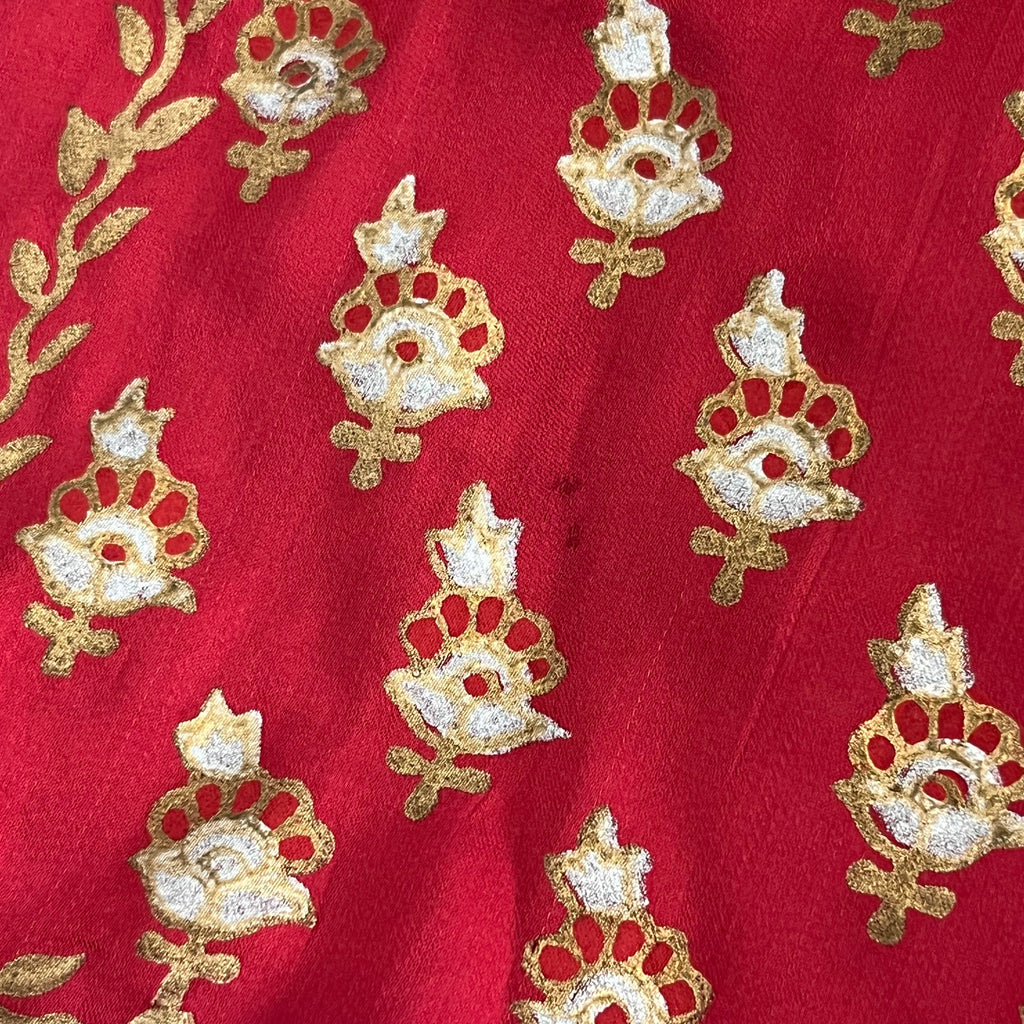 Annus Abrar Red Embroidered And Embellished Long Kurta | Pre Loved |