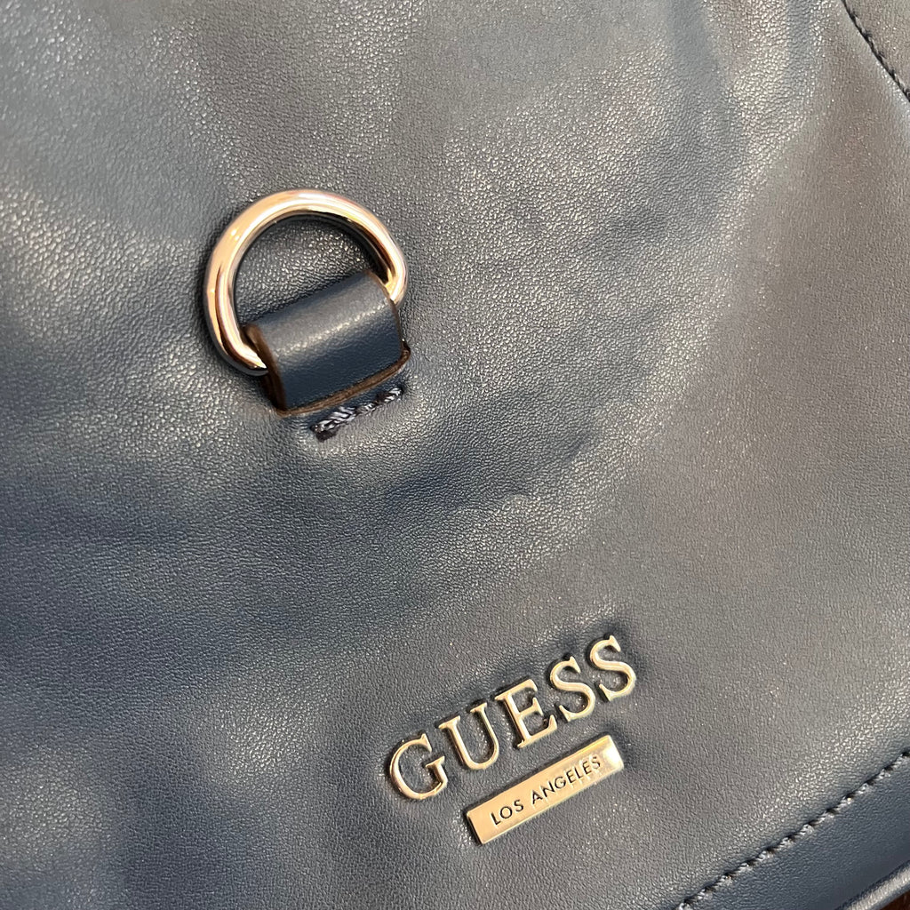 GUESS Navy Blue Stillwater Top Zip Shoulder Bag | Brand New |