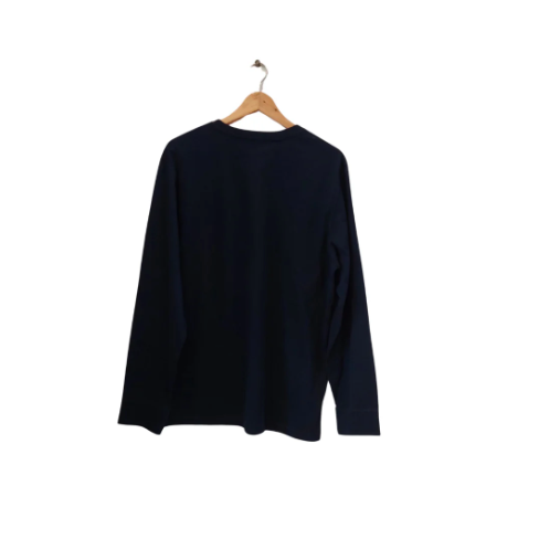 Marks & Spencer Men's Navy Super Soft Cotton Long-Sleeves Shirt | Brand New |