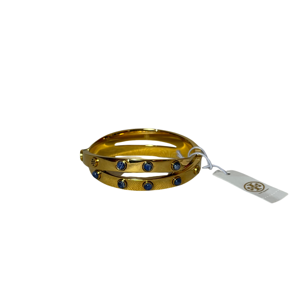 Tory Burch Double Wrap Embellished Metal Bracelet | Gently Used |