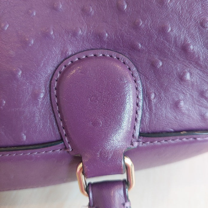 Coach Purple Leather Small Rowan Crossbody Handbag | Pre Loved |