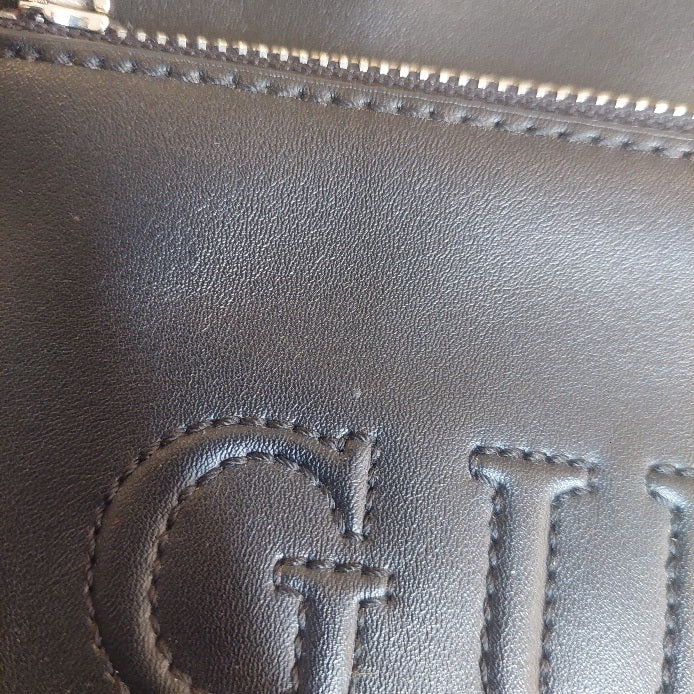 Guess Black Logo Embossed Crossbody Bag | Gently Used |