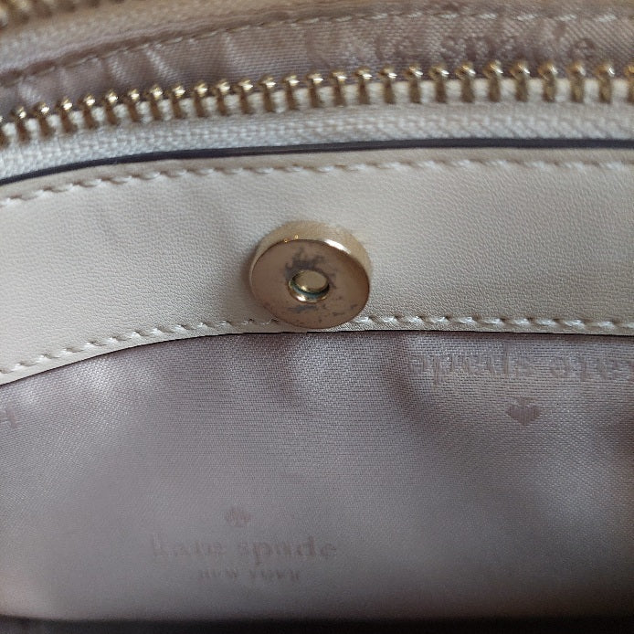 Kate Spade Cream Leather Dumpling Satchel | Pre Loved |