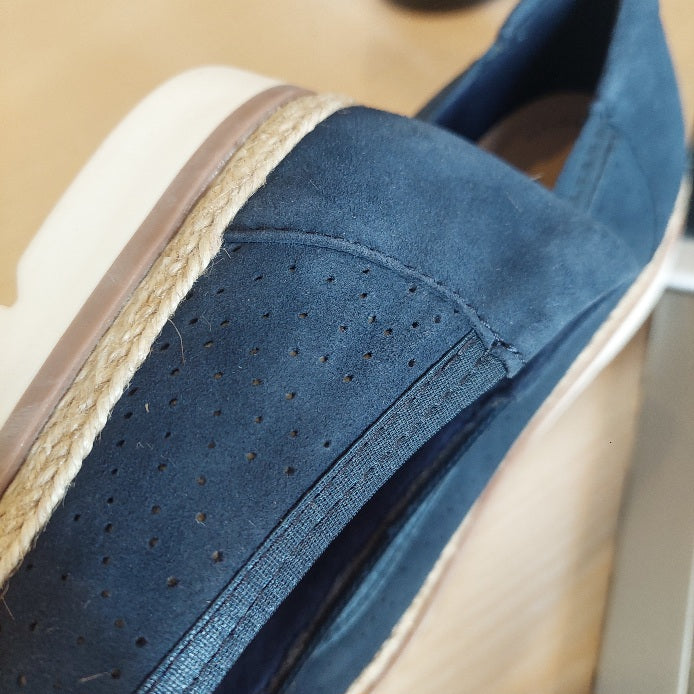 Clarks Navy Suede Serena Kellyn Slip-on Shoes | Brand New |