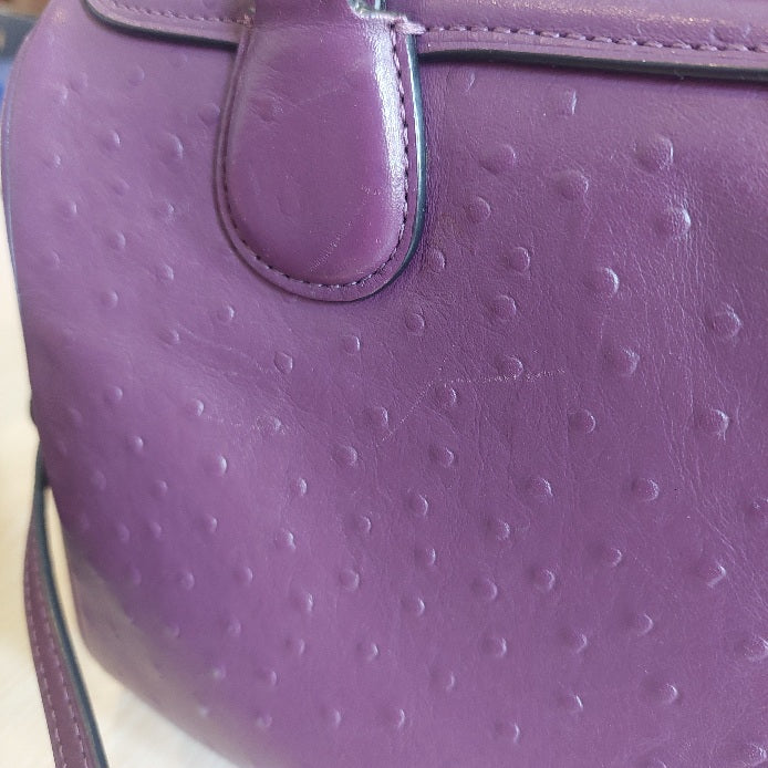 Coach Purple Leather Small Rowan Crossbody Handbag | Pre Loved |