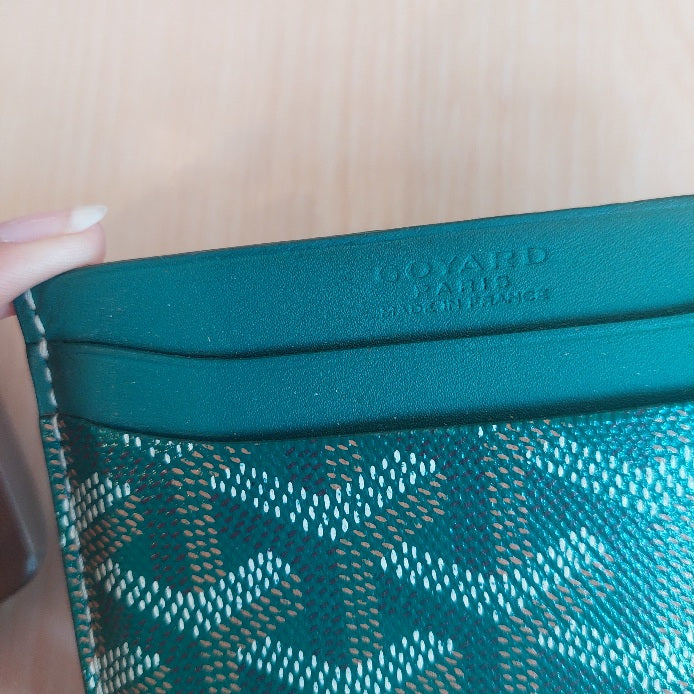 Goyard Green Saint Sulpice Card Wallet | Gently Used |