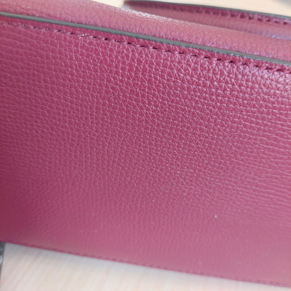 Kate Spade Maroon 'Darcy' Leather Small Satchel | Brand New |